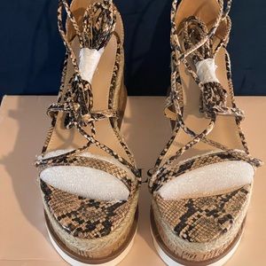 Snake Print Wedges